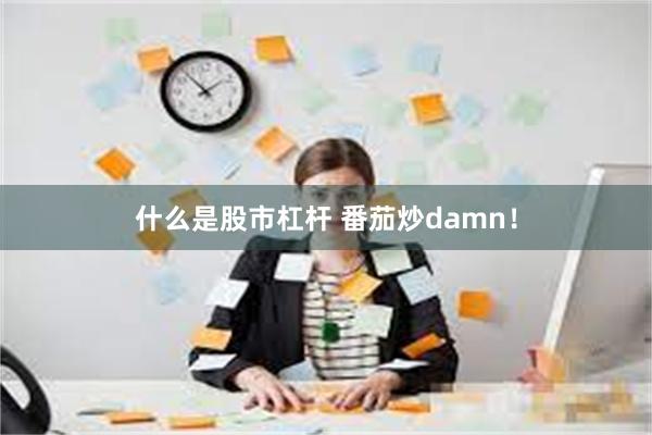 什么是股市杠杆 番茄炒damn！