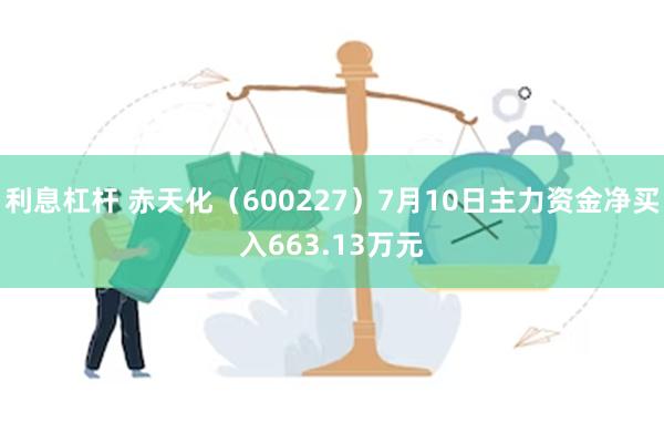 利息杠杆 赤天化（600227）7月10日主力资金净买入663.13万元