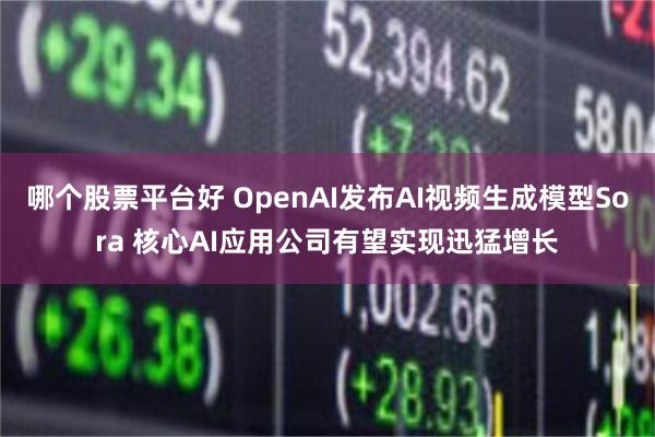 哪个股票平台好 OpenAI发布AI视频生成模型Sora 核