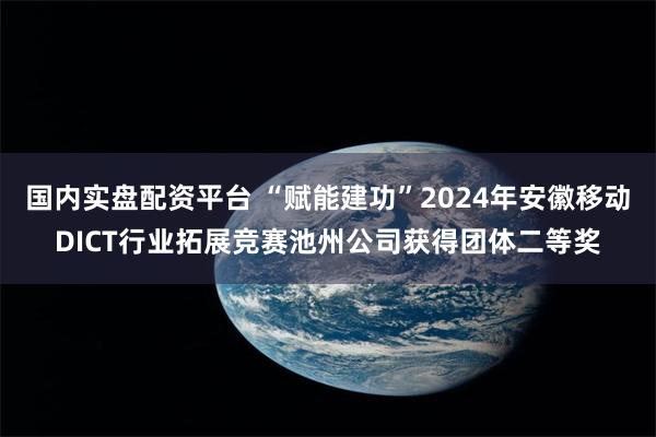 国内实盘配资平台 “赋能建功”2024年安徽移动DICT行业拓展竞赛池州公司获得团体二等奖