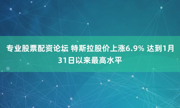 专业股票配资论坛 特斯拉股价上涨6.9% 达到1月31日以来最高水平